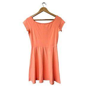 Vintage Victoria's Secret Cotton Mini Dress Small Skater Beach Lightweight Coral